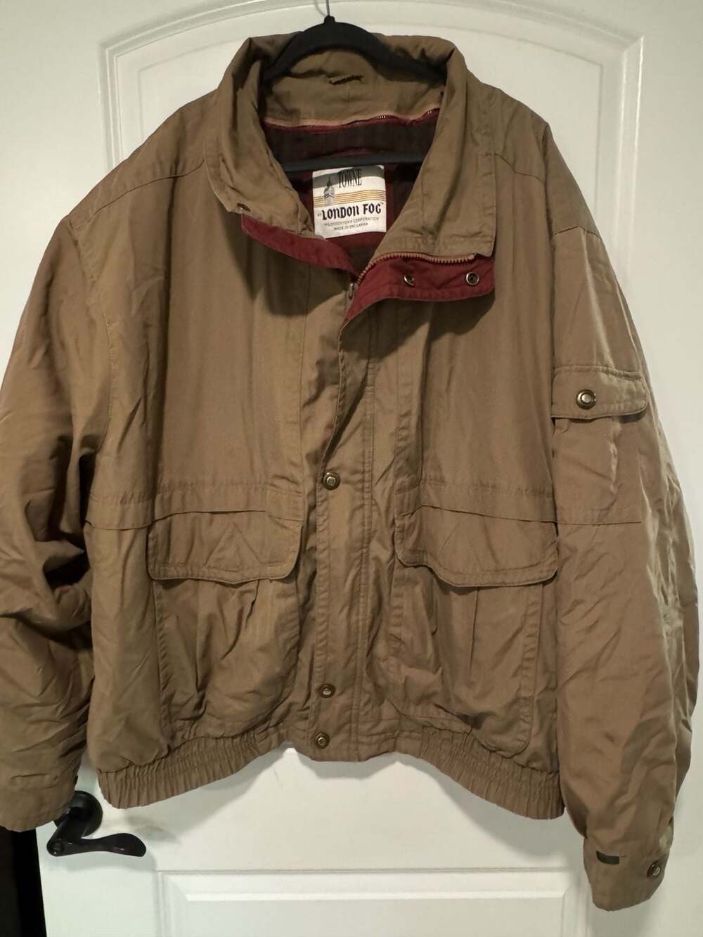 Vintage Tan Plaid Lined Bomber Jacket Zip Out Liner Grandpacore Men’s 2XT